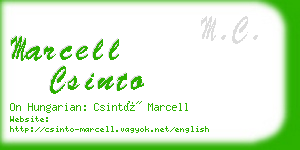 marcell csinto business card